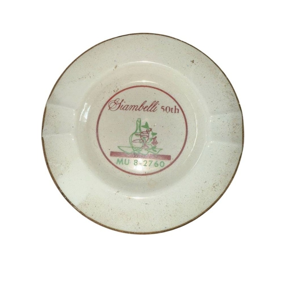 Vintage Giambelli 50th Anniversary Ceramic Car Ashtray collectors piece